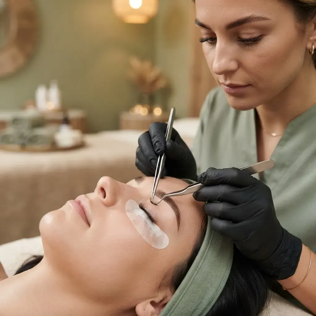 Eyebrow and eyelash services at Van Spa & Nails Lakeland FL